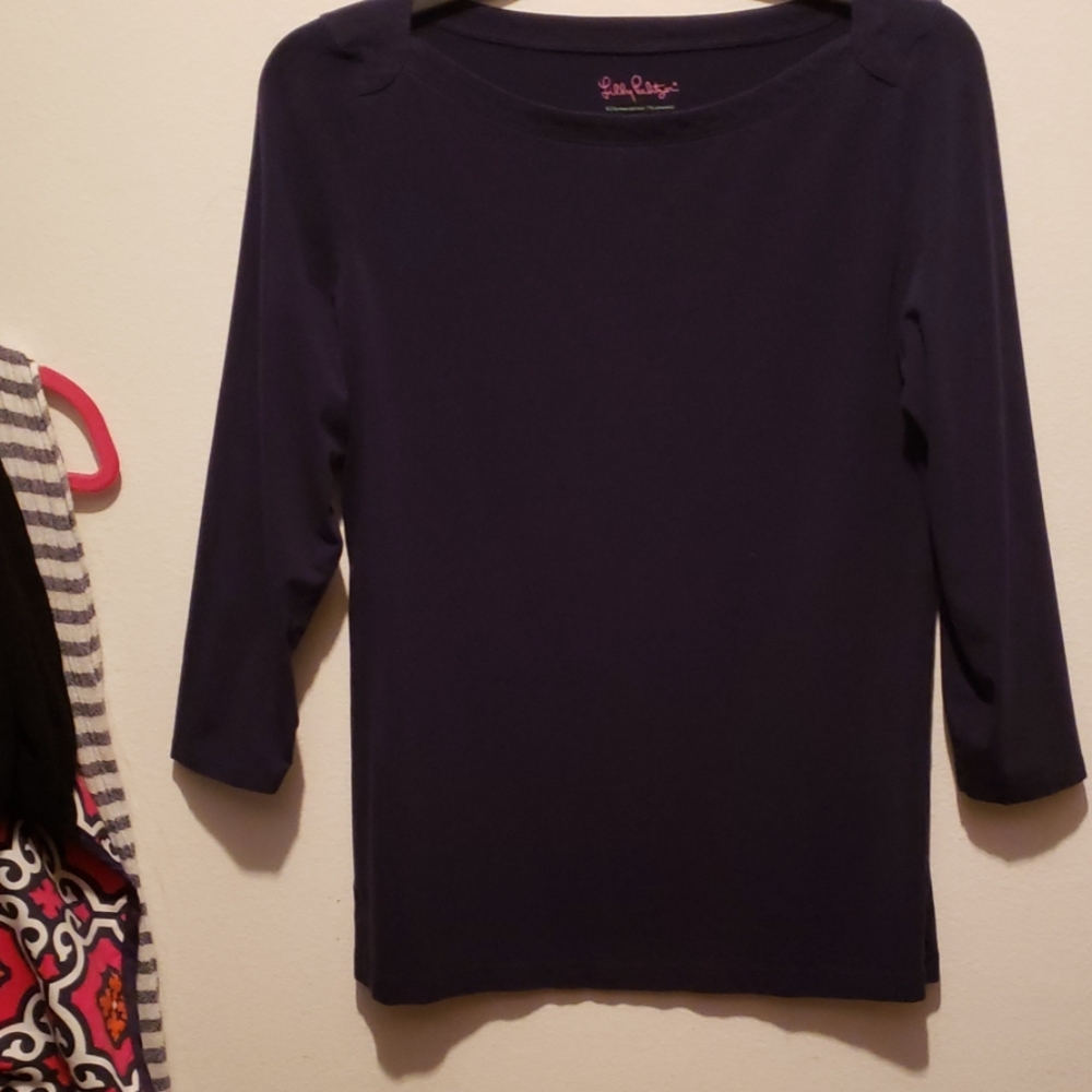 Lilly Pulitzer Navy Top Small